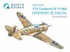 Quinta Studio QD72234 Curtiss H-75 Hawk/P-36A 3D-Printed & coloured Interior on decal paper (Arma Hobby) 1/72